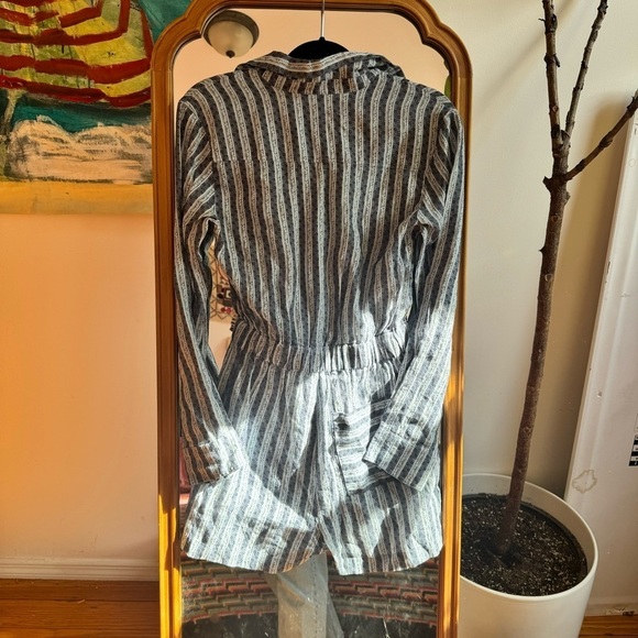 NWOT Roller Rabbit Striped Long Sleeve Button Up Playsuit One Piece Pajama XXS - Picture 3 of 3